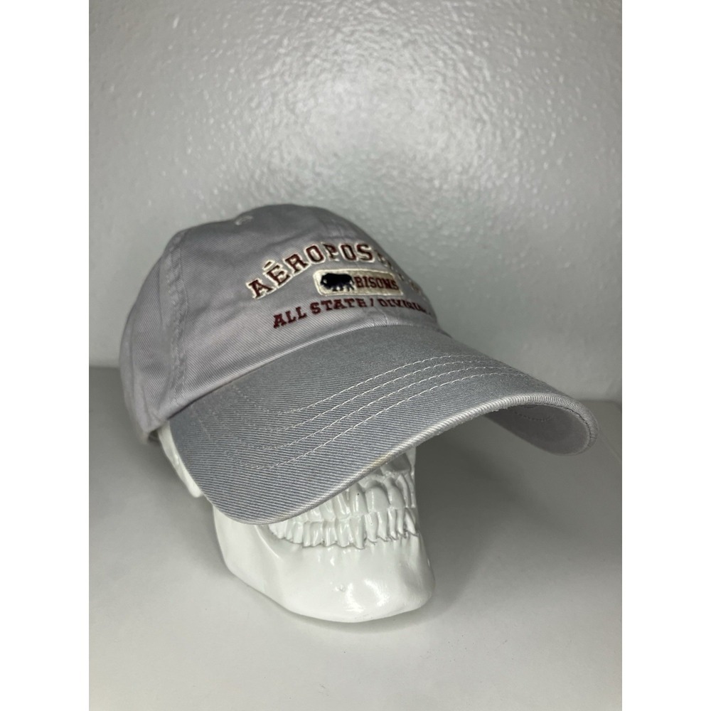 Vintage y2k Aeropostale Hat Navy Blue Strapback Cap Bisons All State Preppy